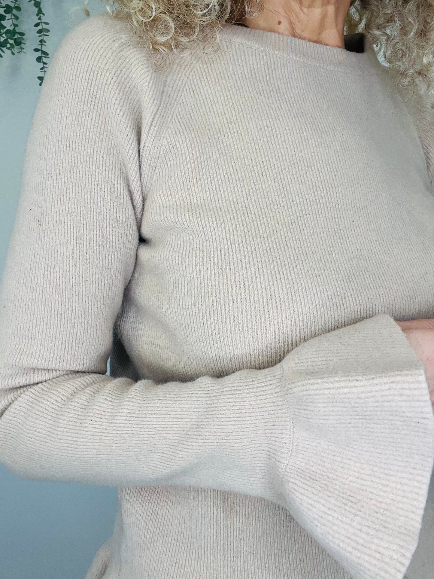 Frill Wool Jumper - Size L