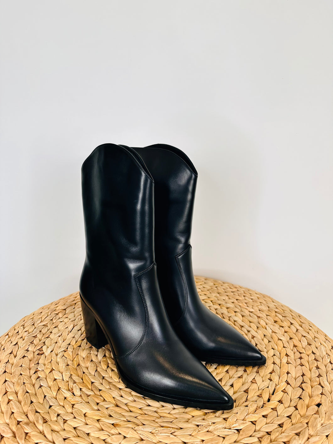 Leather Denver Boots - Size 40.5