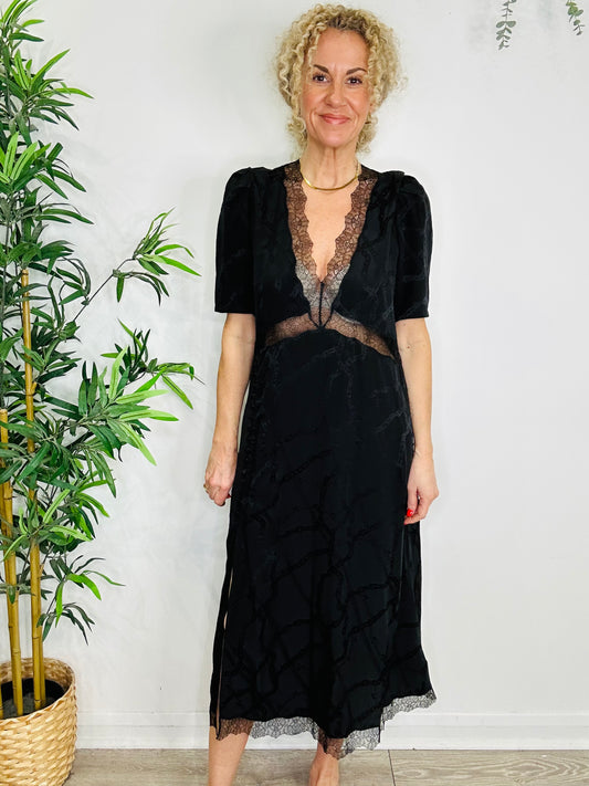 Silk Lace Dress - Size L