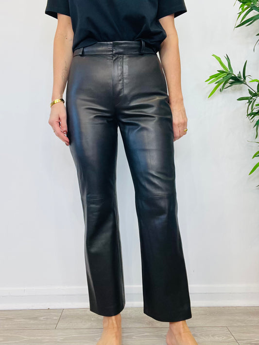 Leather Trousers - Size 38