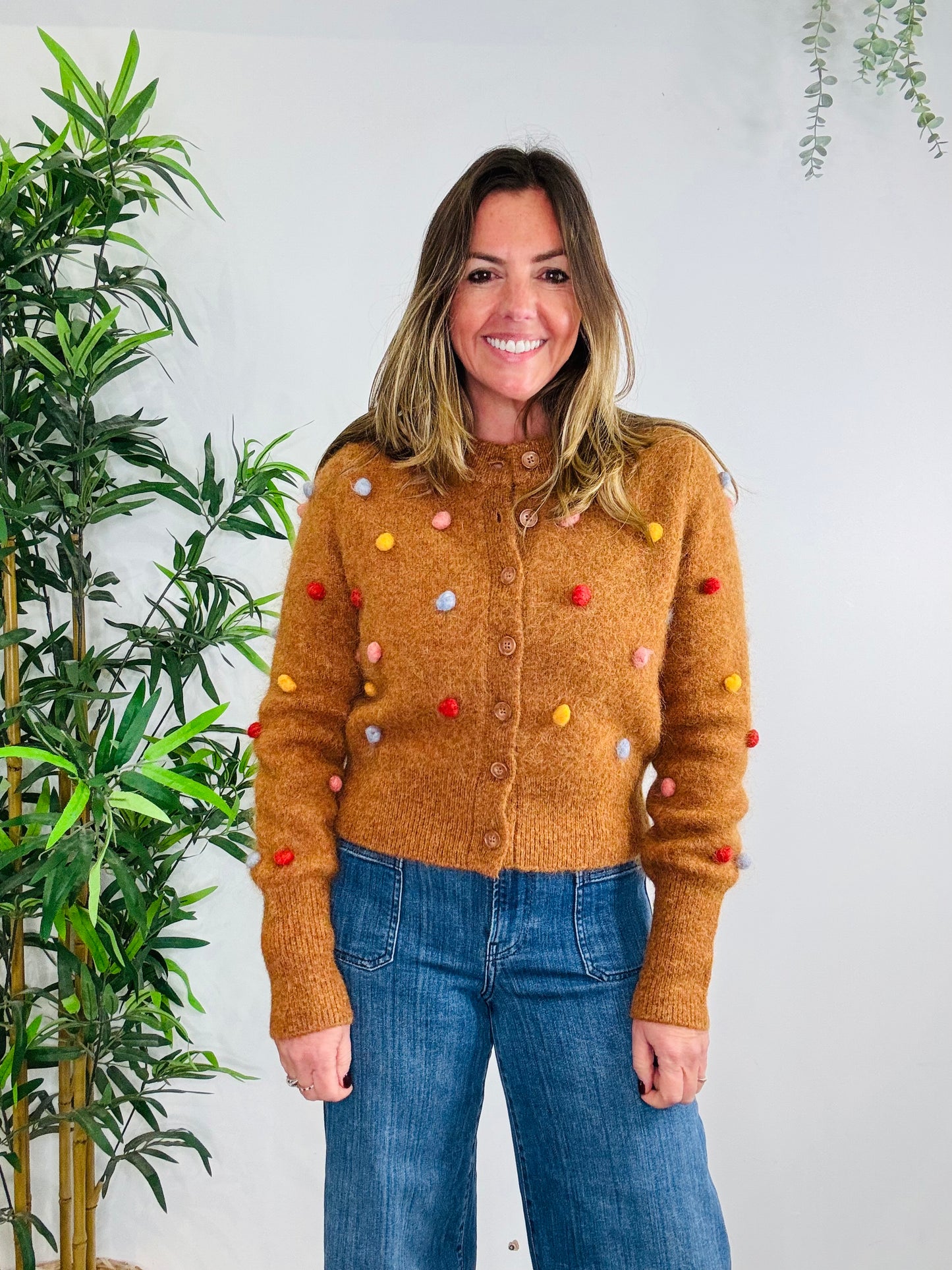 Pom Pom Cardigan - Size S