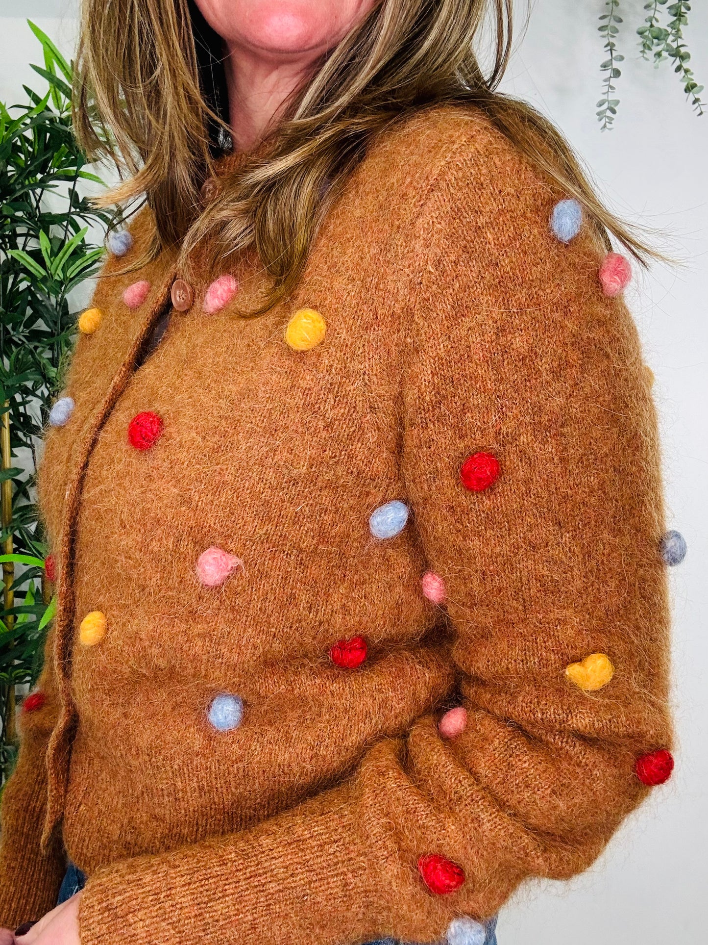 Pom Pom Cardigan - Size S