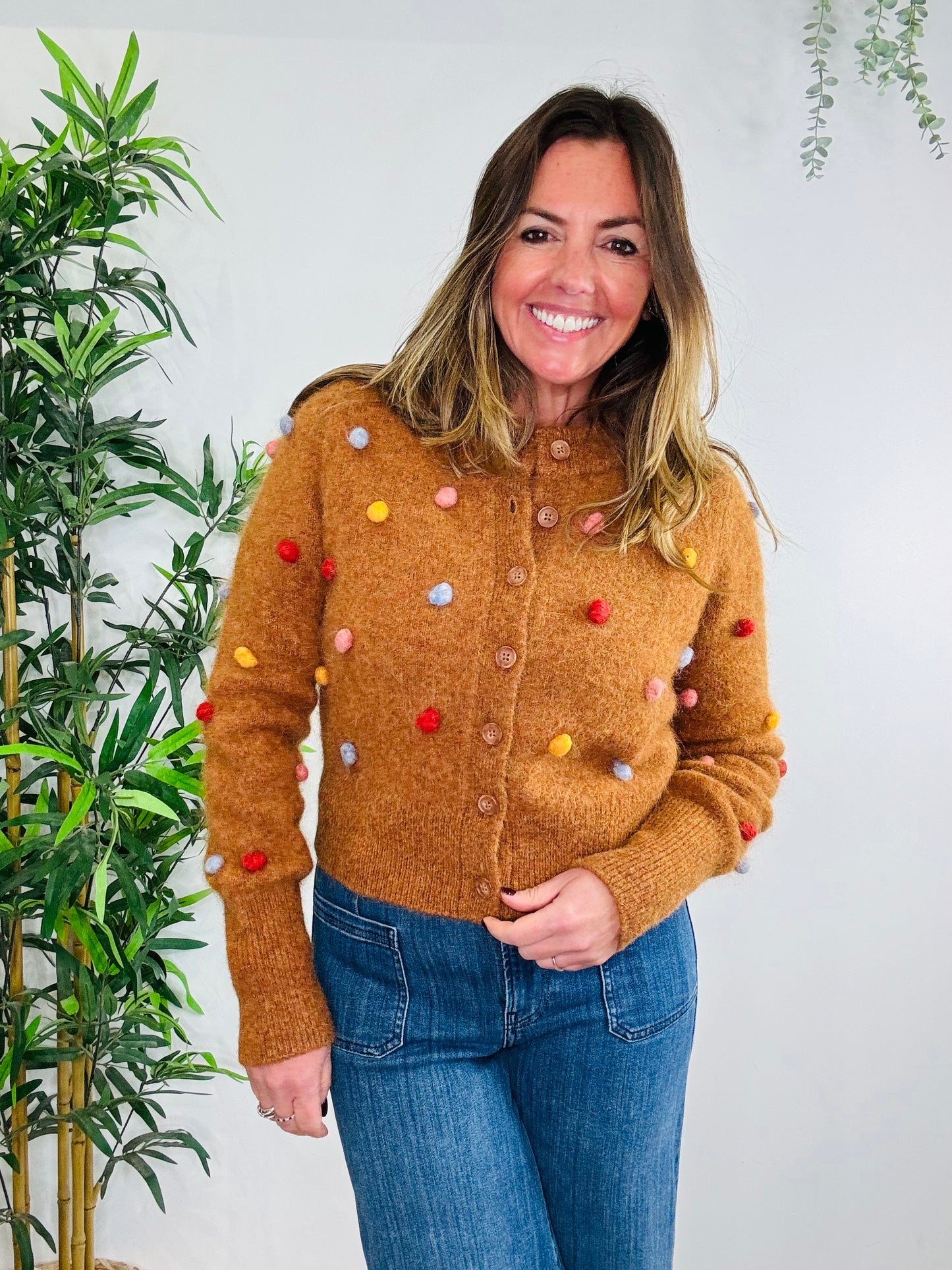 Pom Pom Cardigan - Size S