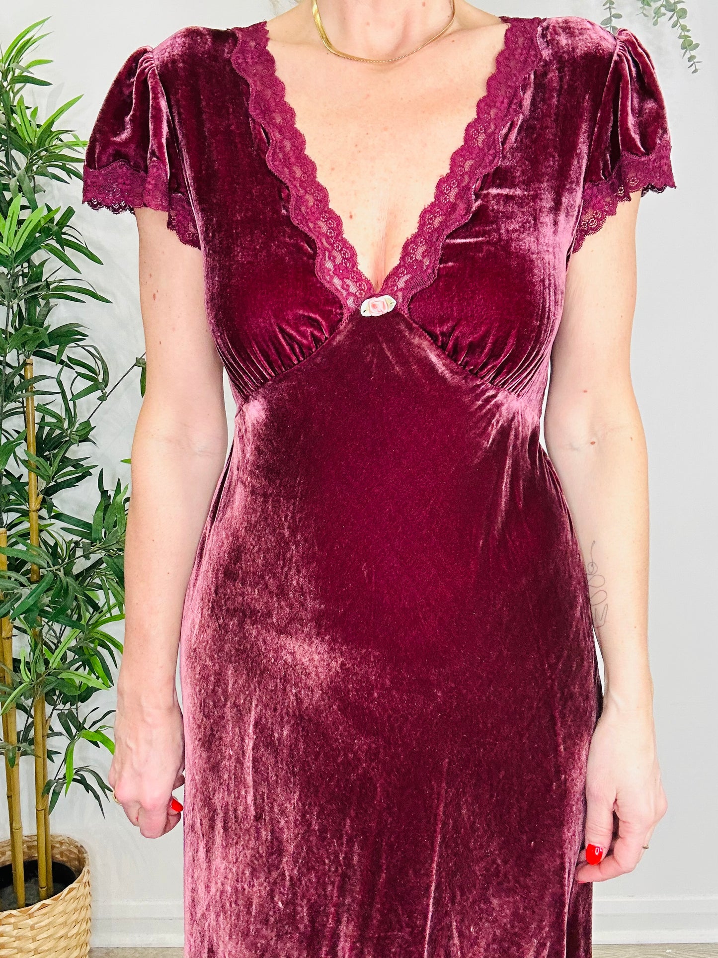 Velvet Clarice Dress - Size L