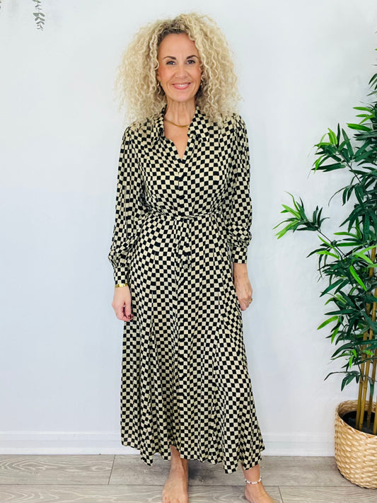 Check Maddison Dress - Size XS