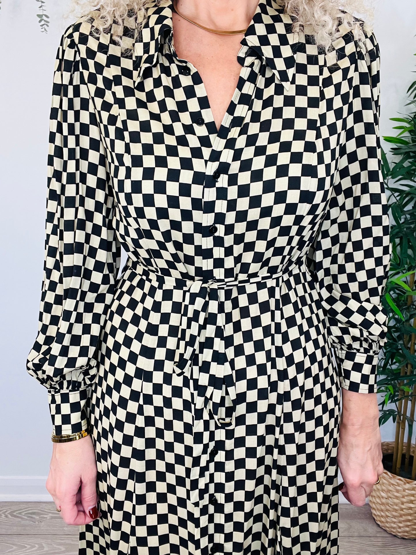 Check Maddison Dress - Size XS