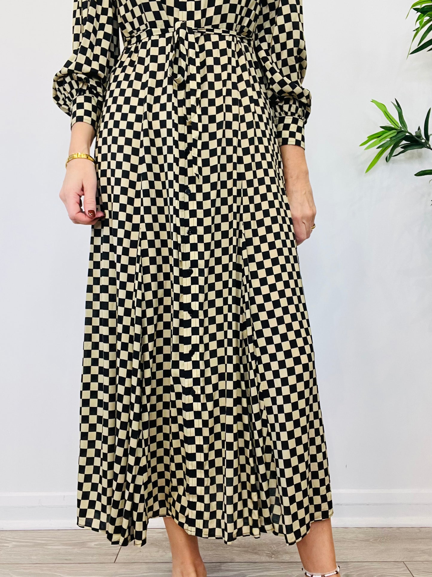 Check Maddison Dress - Size XS