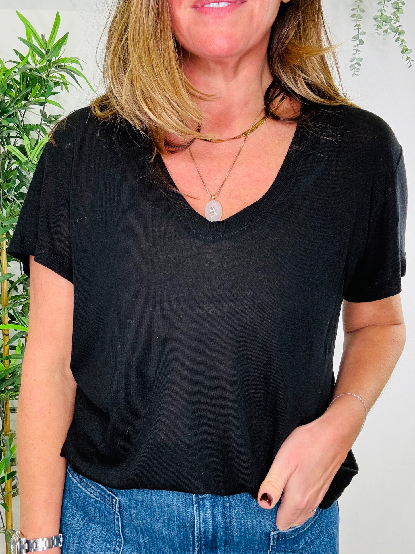 Silk Knit Tee - Size XS