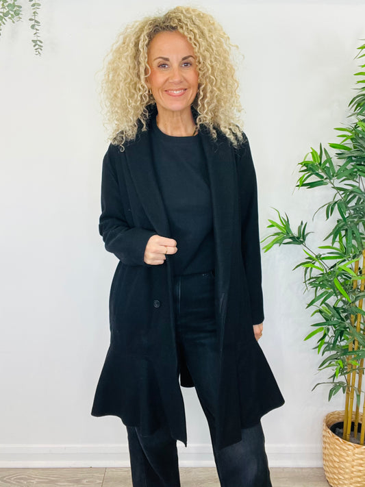 Wool Ruffle Coat - Size M