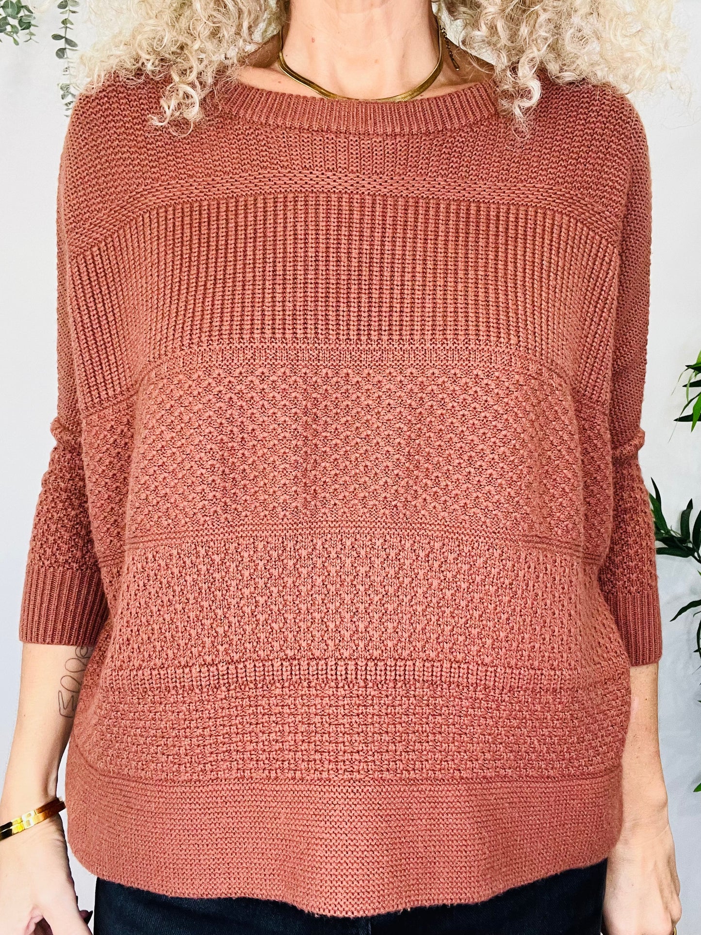 Textured Jumper - Size M
