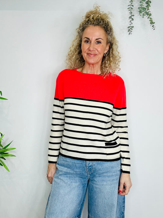 Striped Cashmere Jumper - Size M