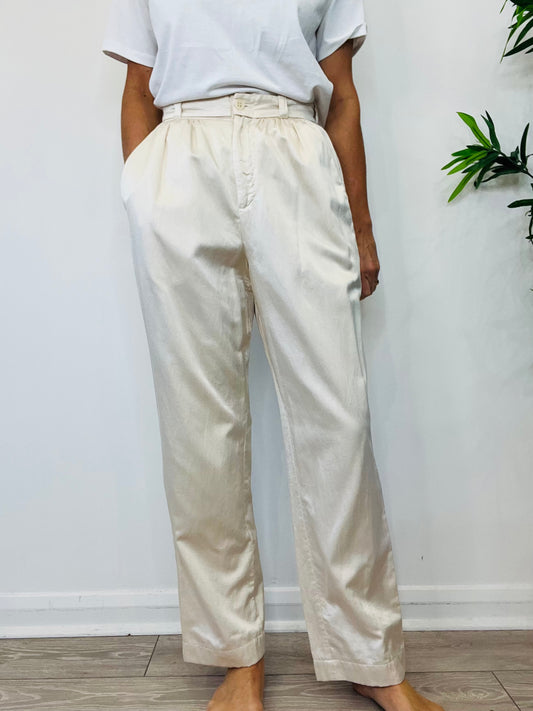 Silk Blend Trousers - Size 8