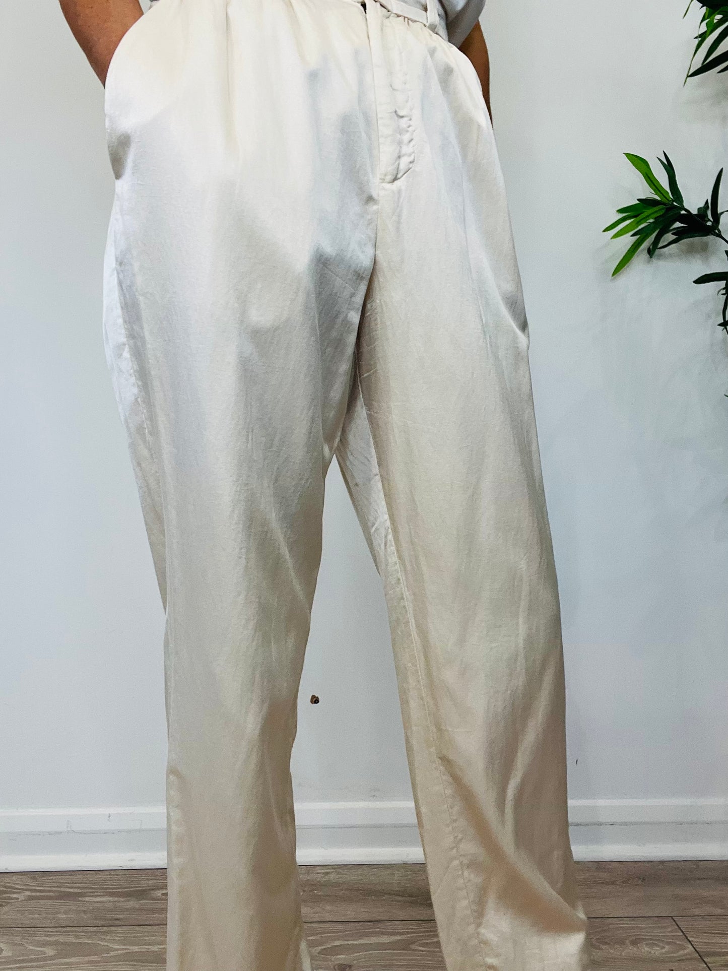Silk Blend Trousers - Size 8