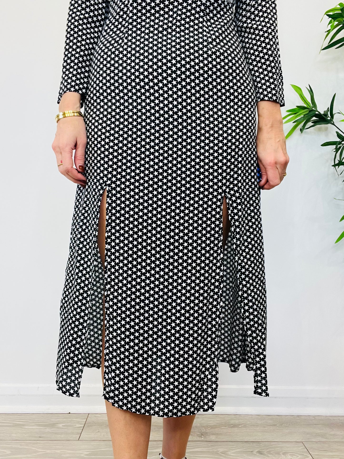 Star Print Stella Dress - Size S