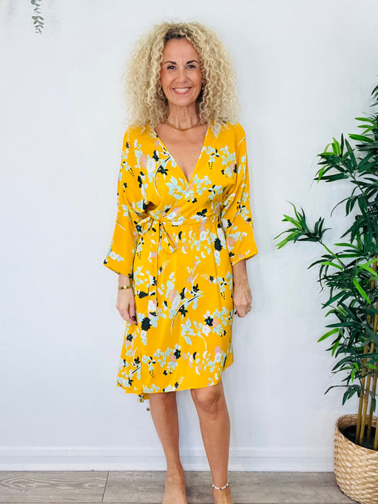 Patterned Silk Dress - Size S