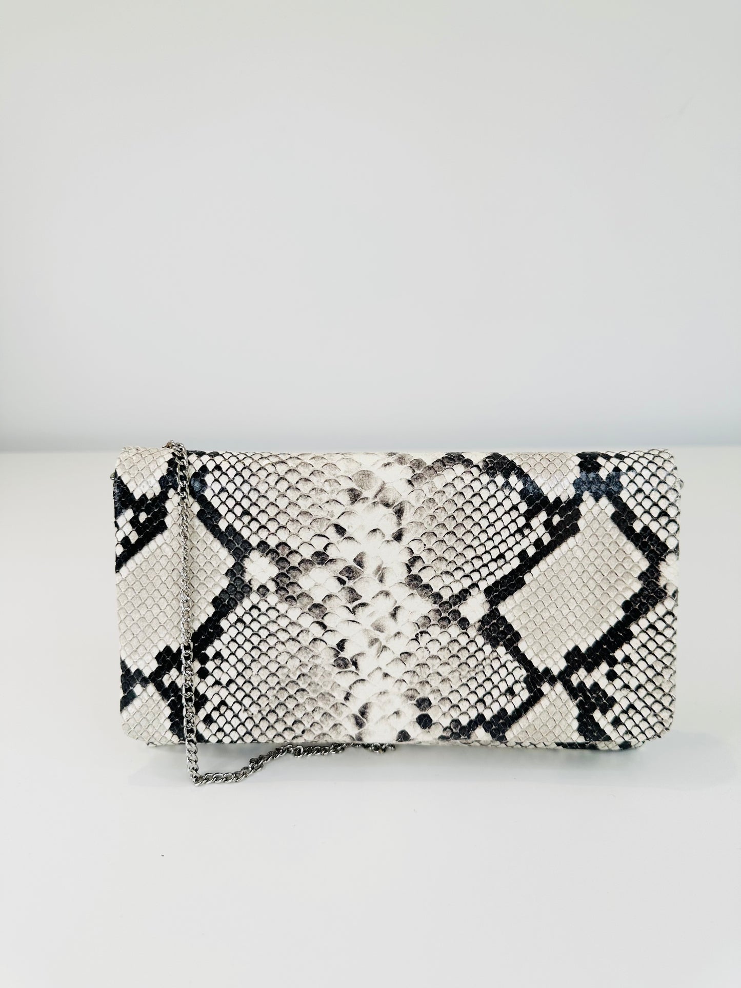 Leather Pitone Clutch
