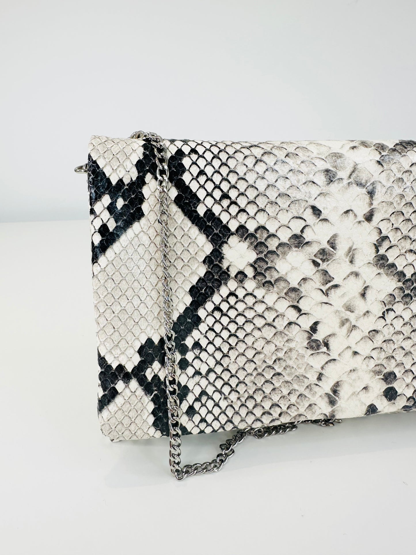 Leather Pitone Clutch