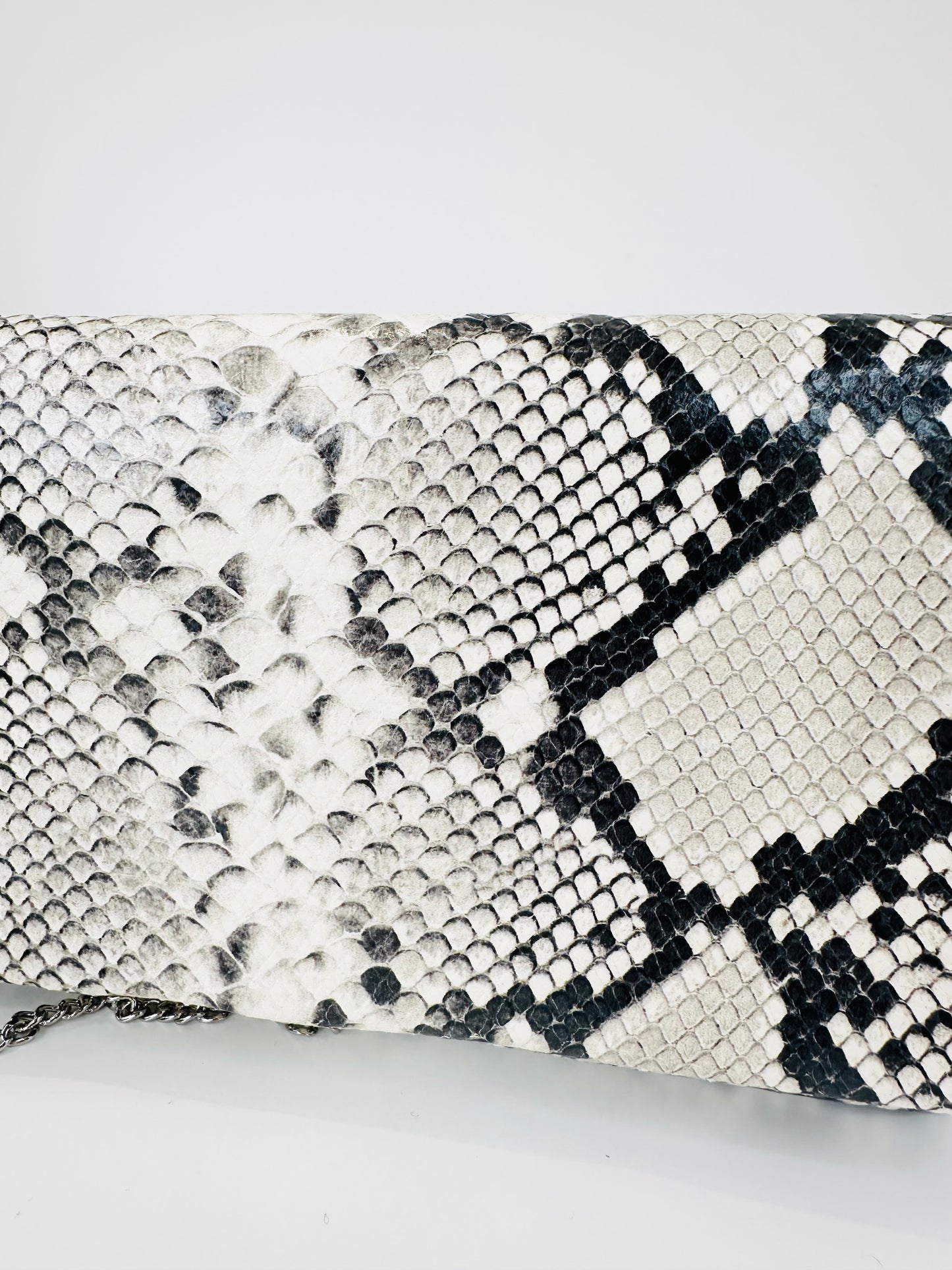 Leather Pitone Clutch