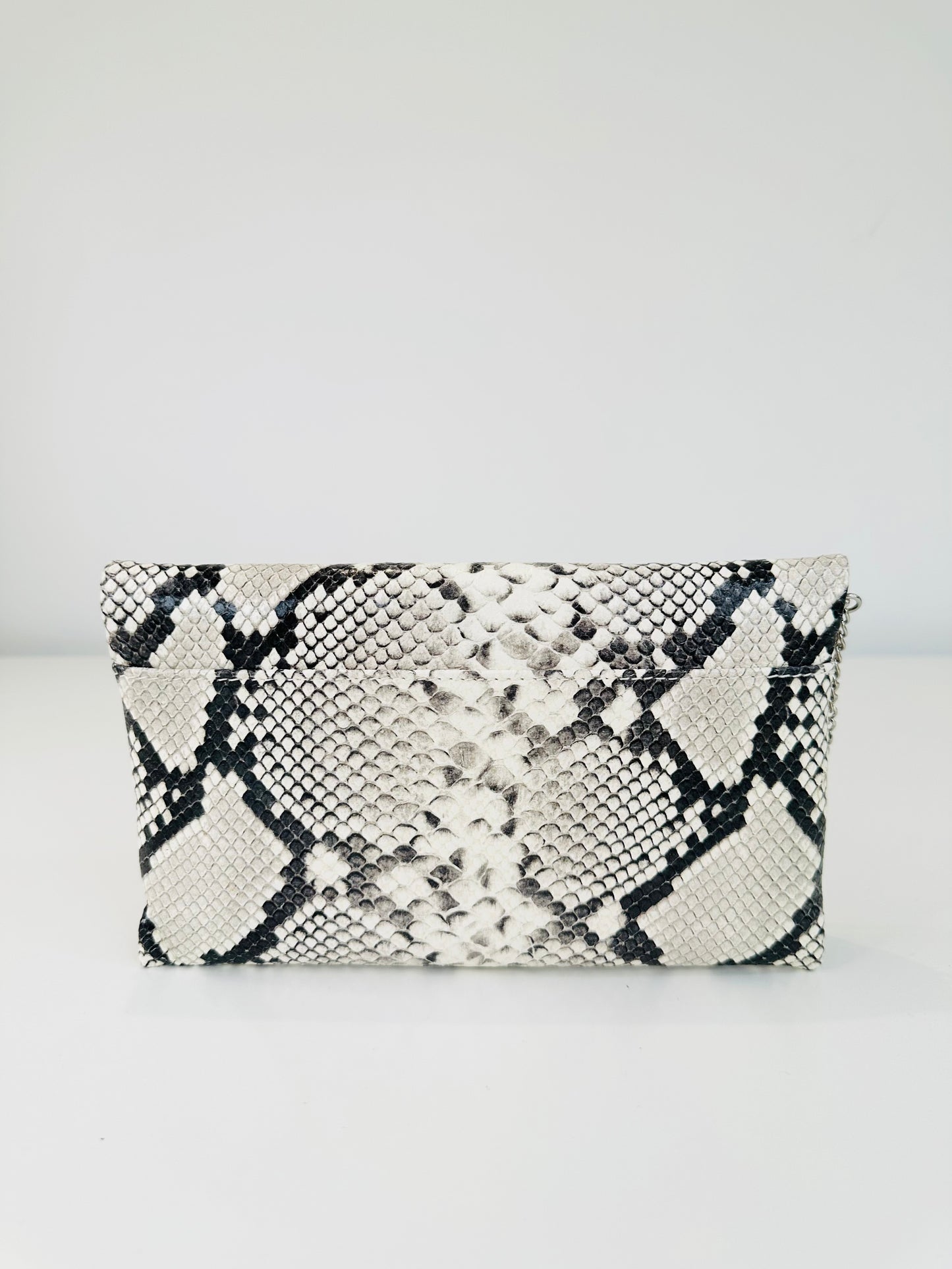 Leather Pitone Clutch
