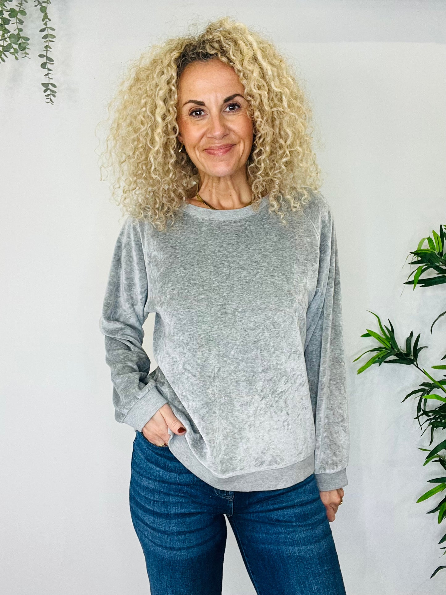 Velour Sweatshirt - Size L