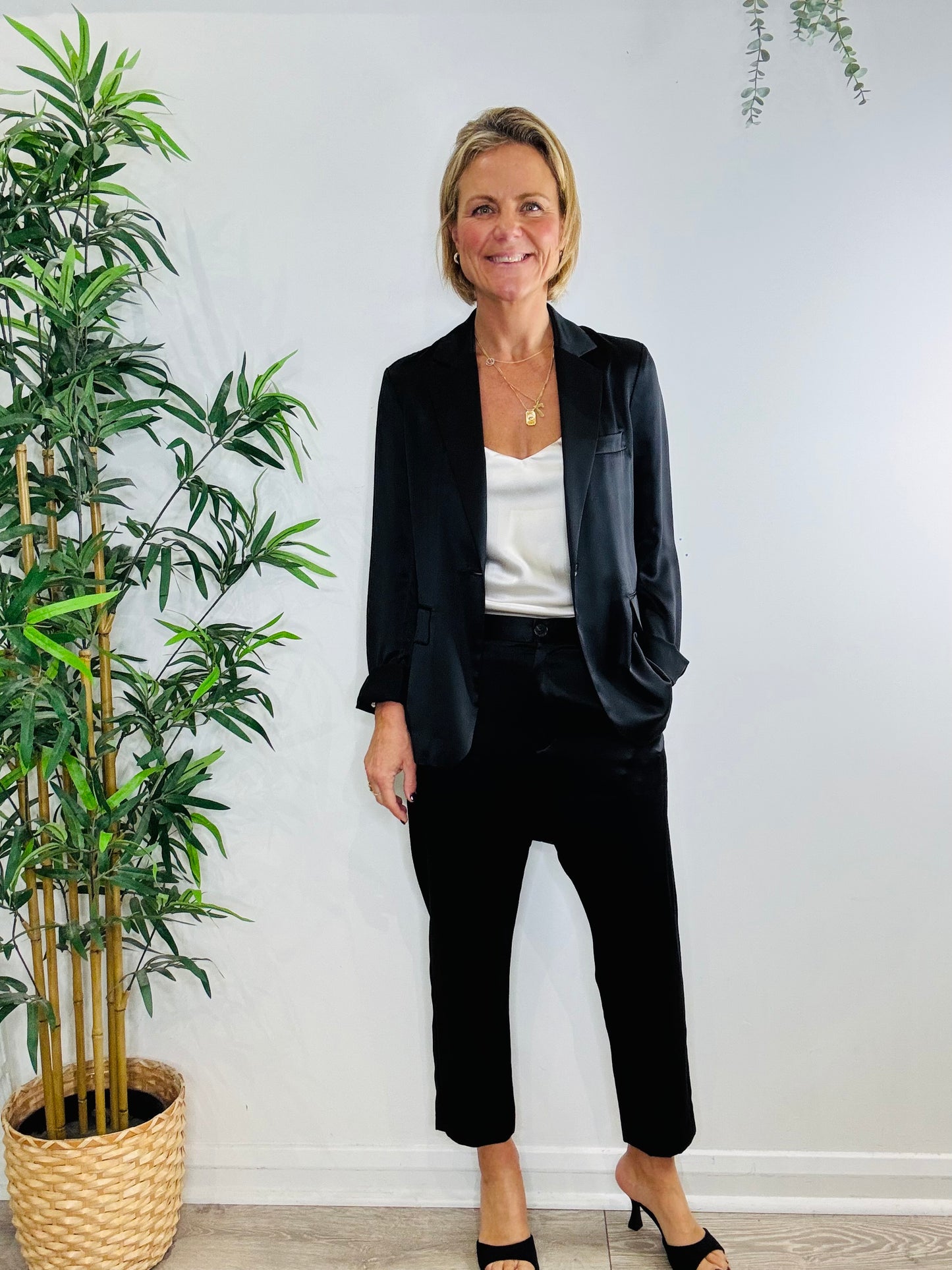 Silk Trouser Suit - Size 10