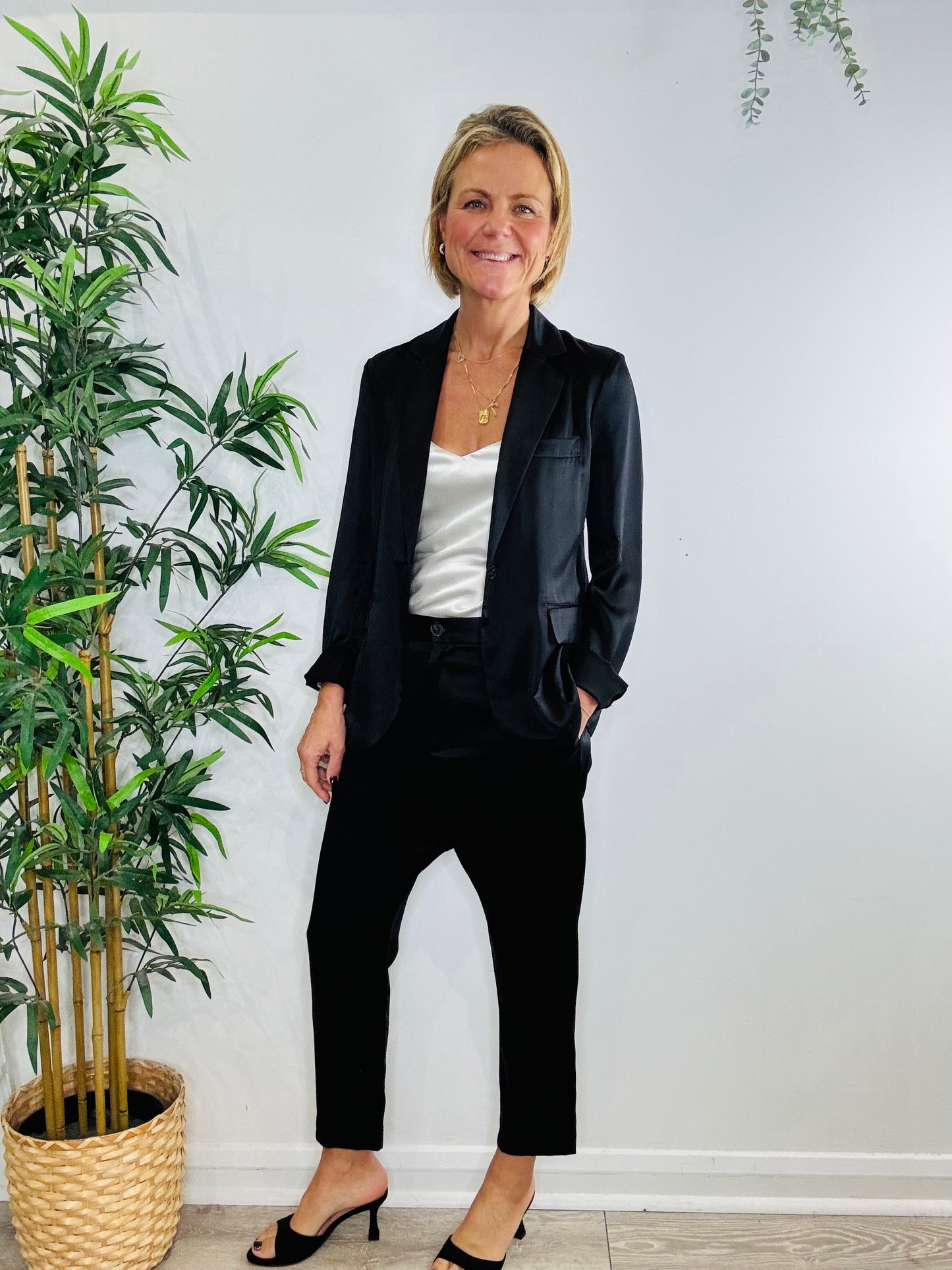 Silk Trouser Suit - Size 10