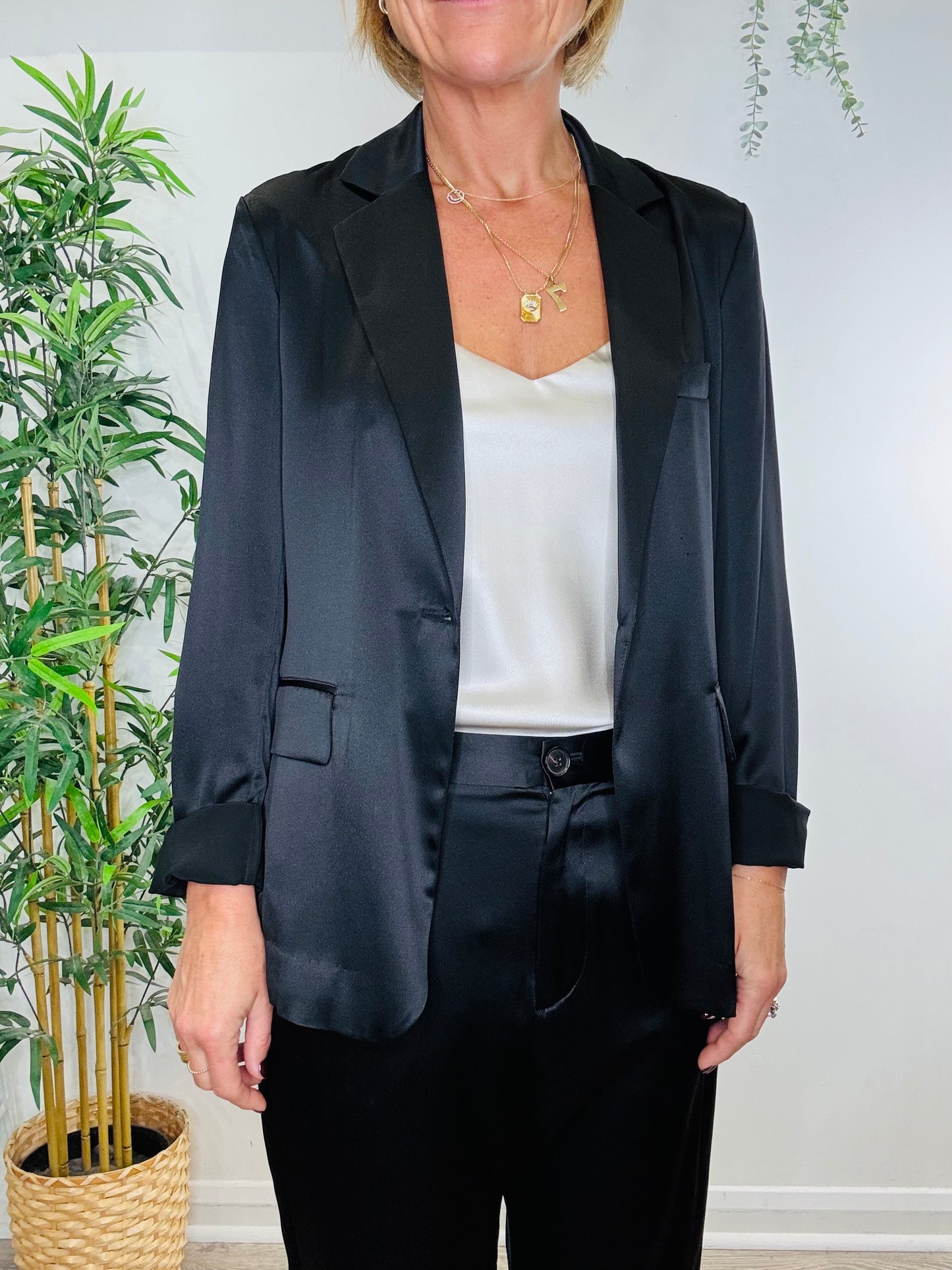 Silk Trouser Suit - Size 10