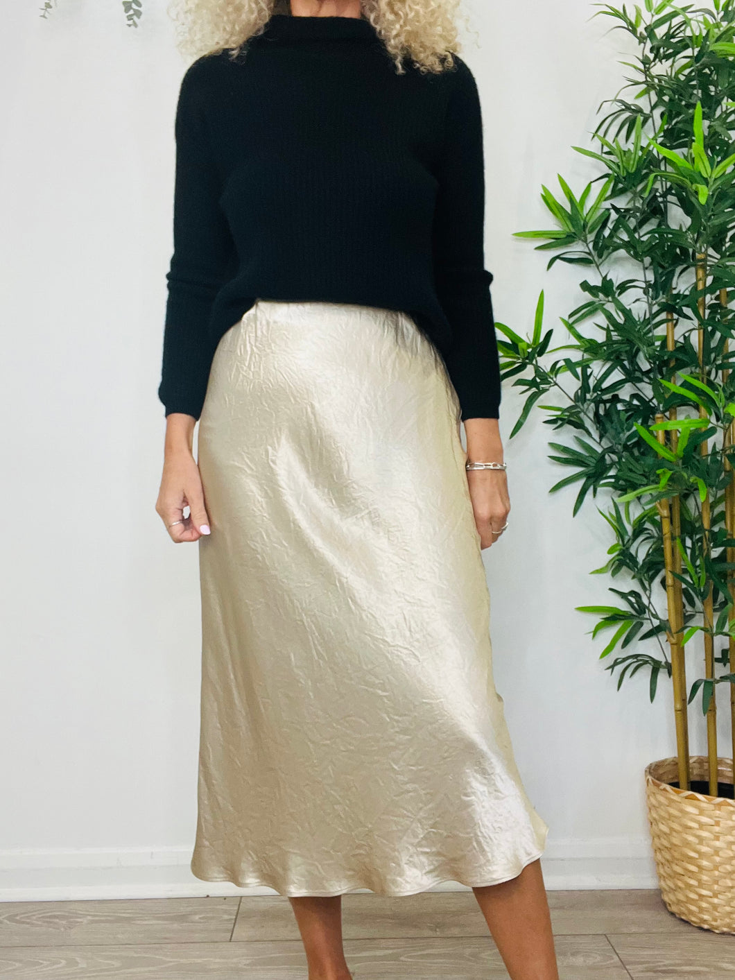 Metallic Slip Skirt - Size 12