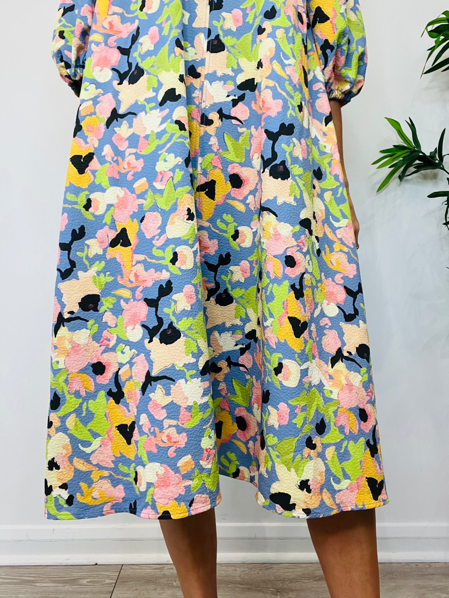 Floral Midi Dress - Size L