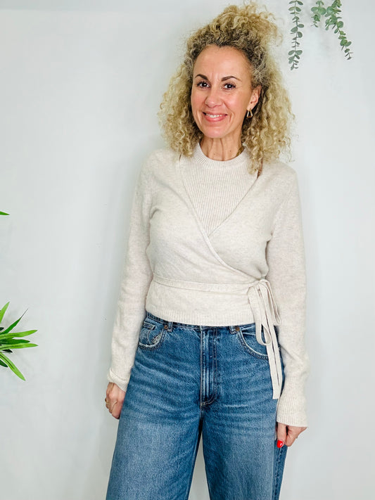 Cashmere Wrap Cardigan - Size S