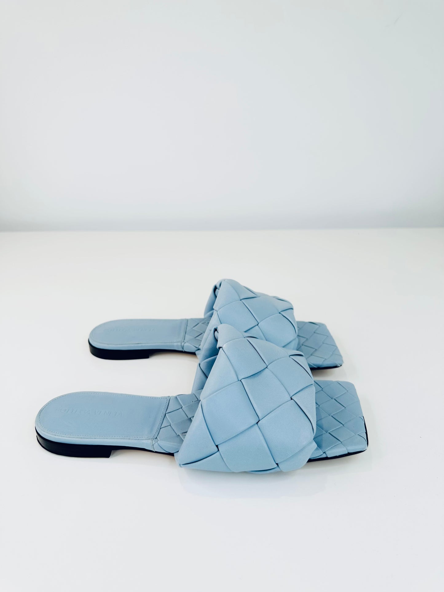 Woven Leather Slides - Size 39