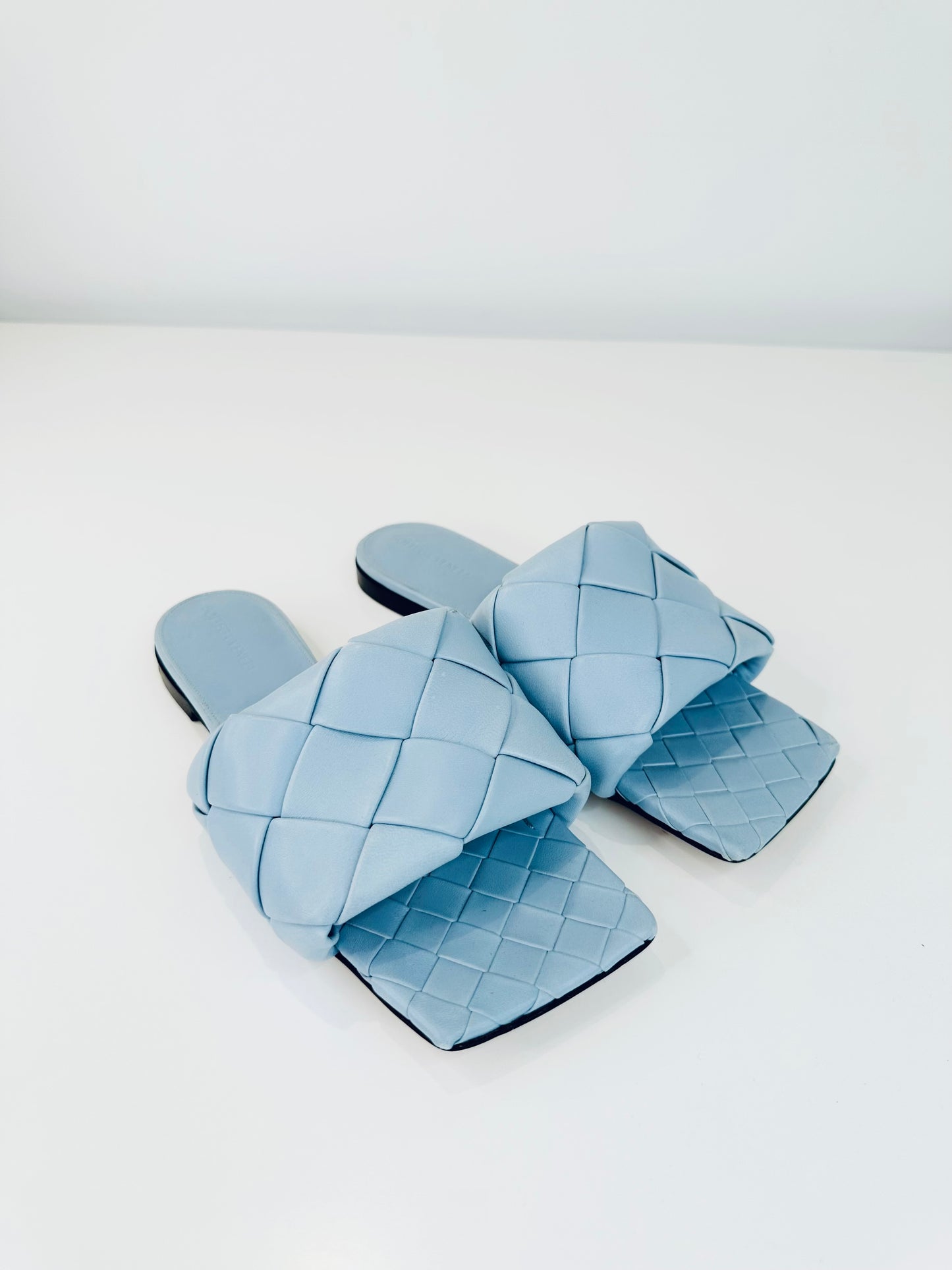 Woven Leather Slides - Size 39