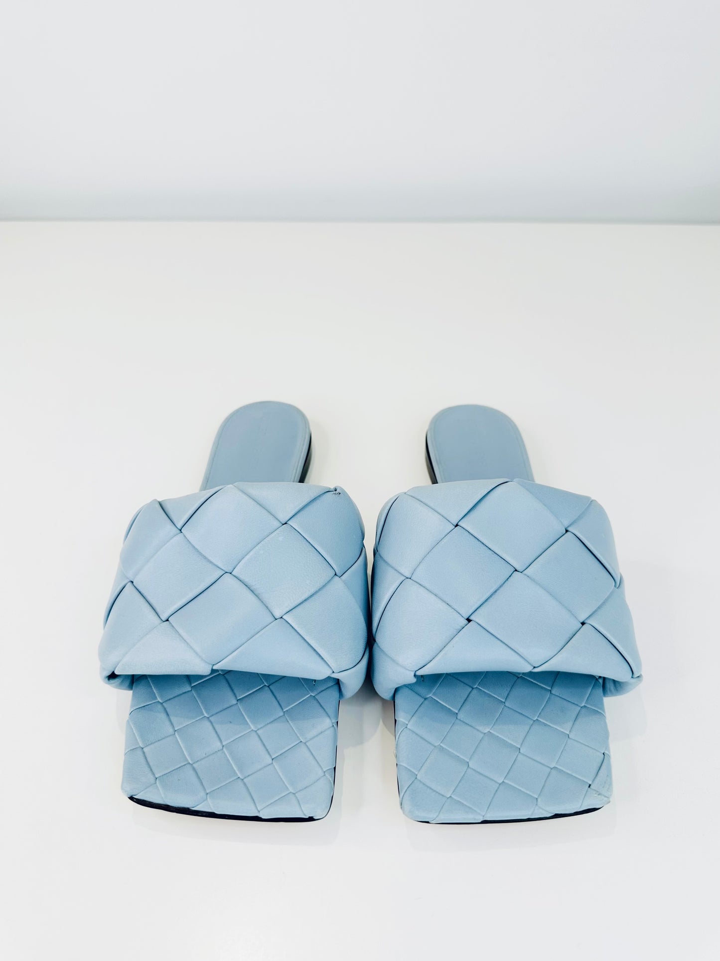 Woven Leather Slides - Size 39