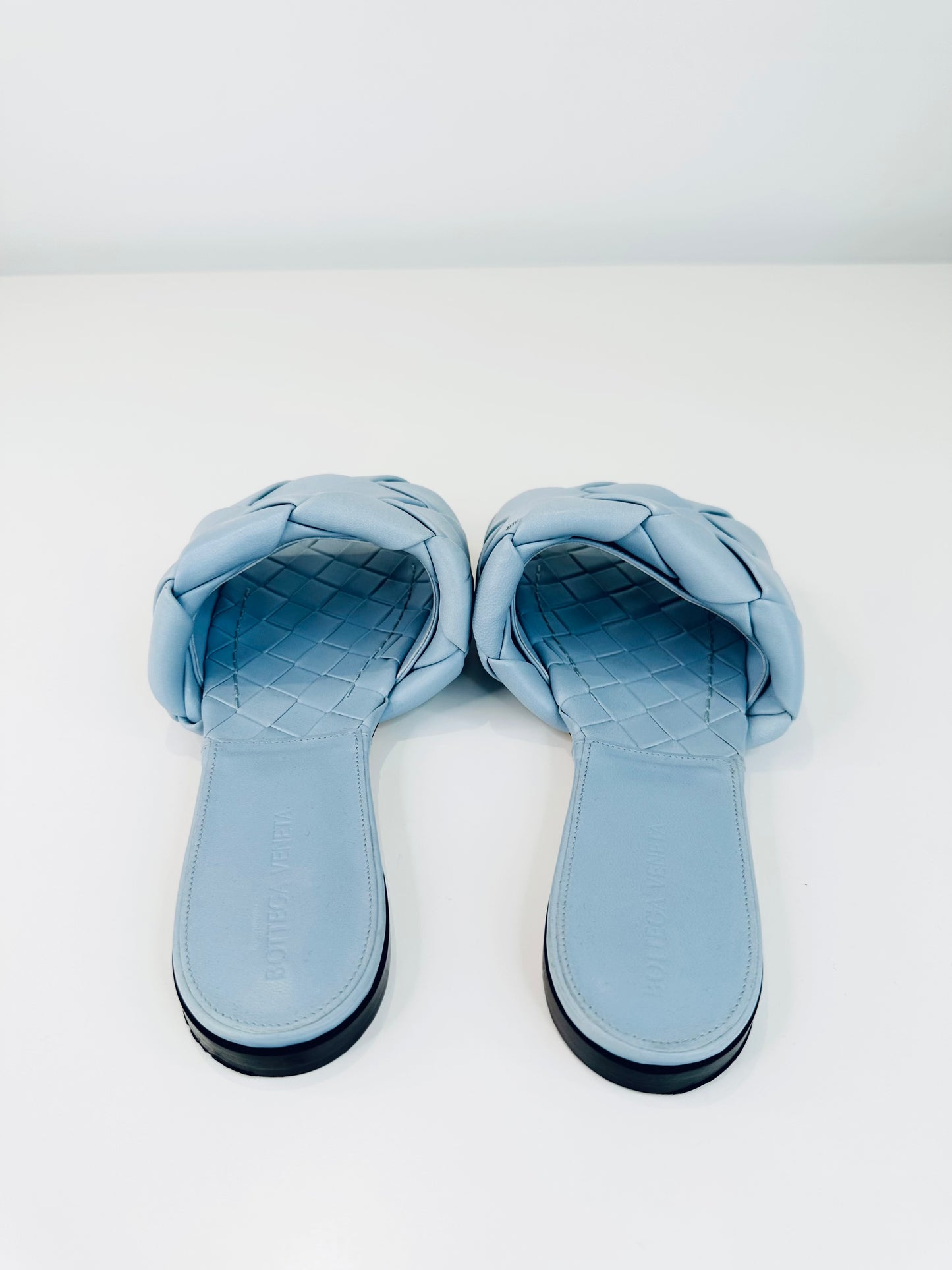 Woven Leather Slides - Size 39