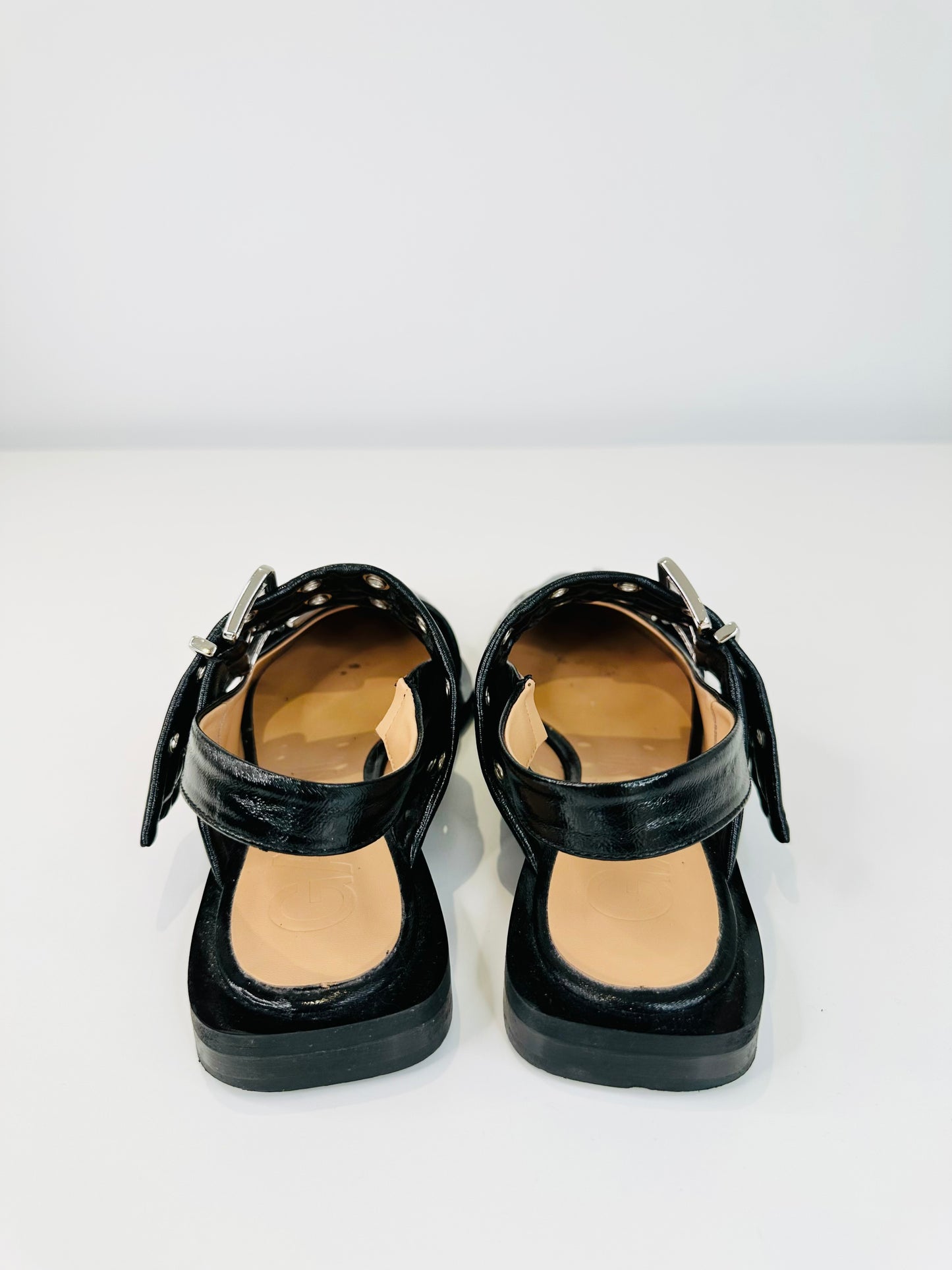 Feminine Buckle Ballerinas - Size 38