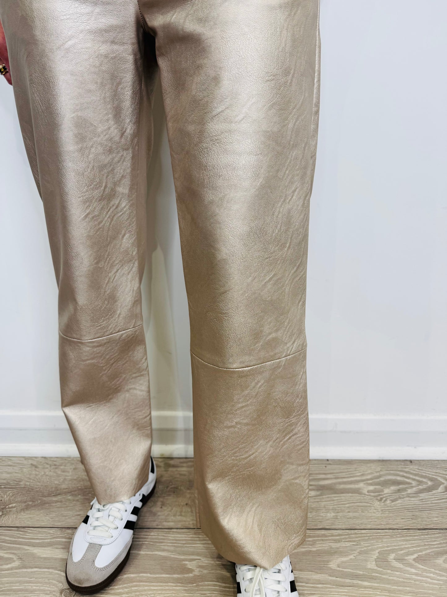 Faux Leather Trousers - Size 38
