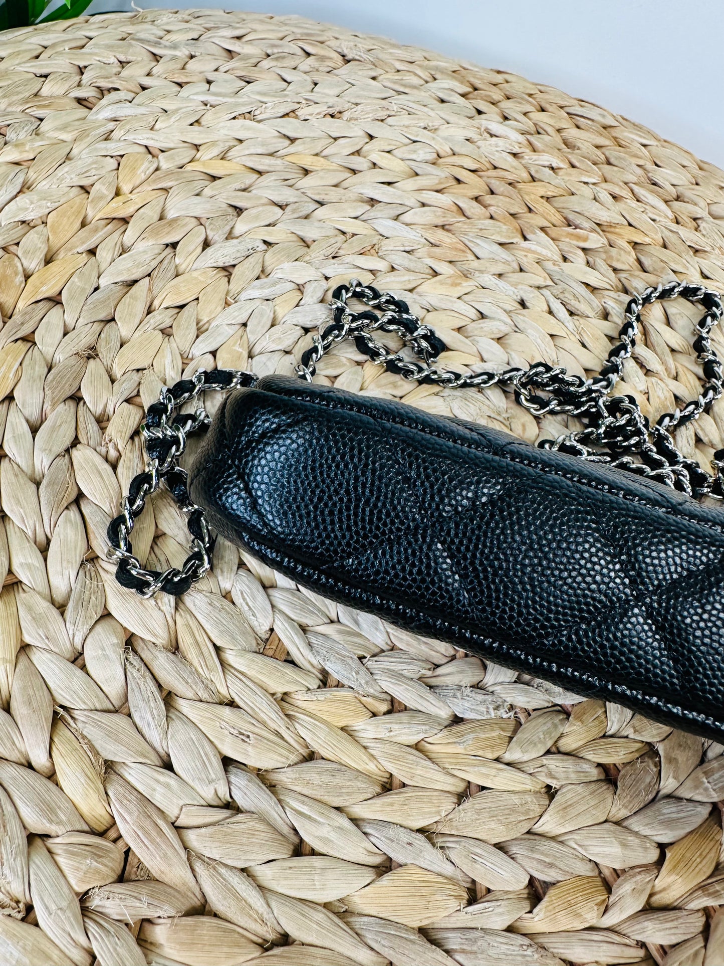 Quilted Caviar Leather Double Zip Woc