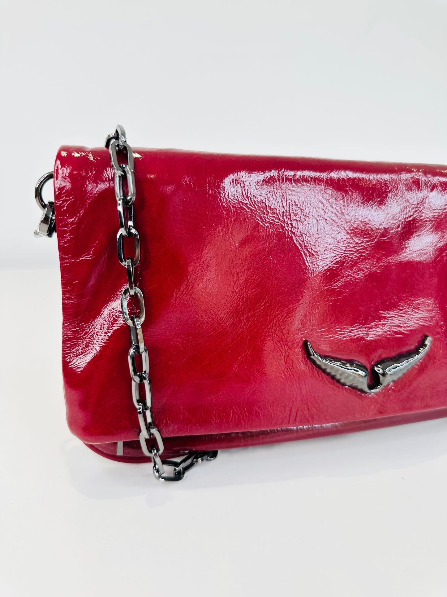 Patent Leather Rock Clutch