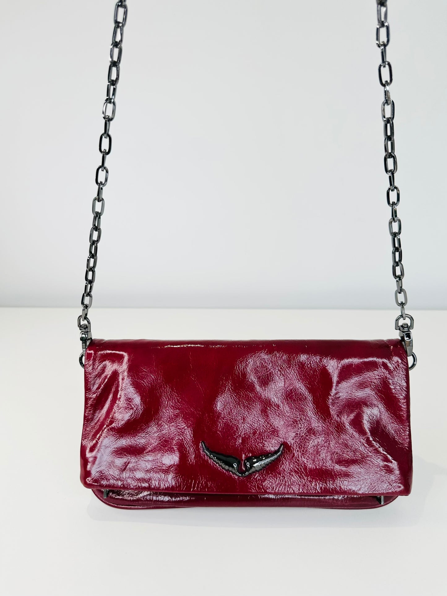 Patent Leather Rock Clutch