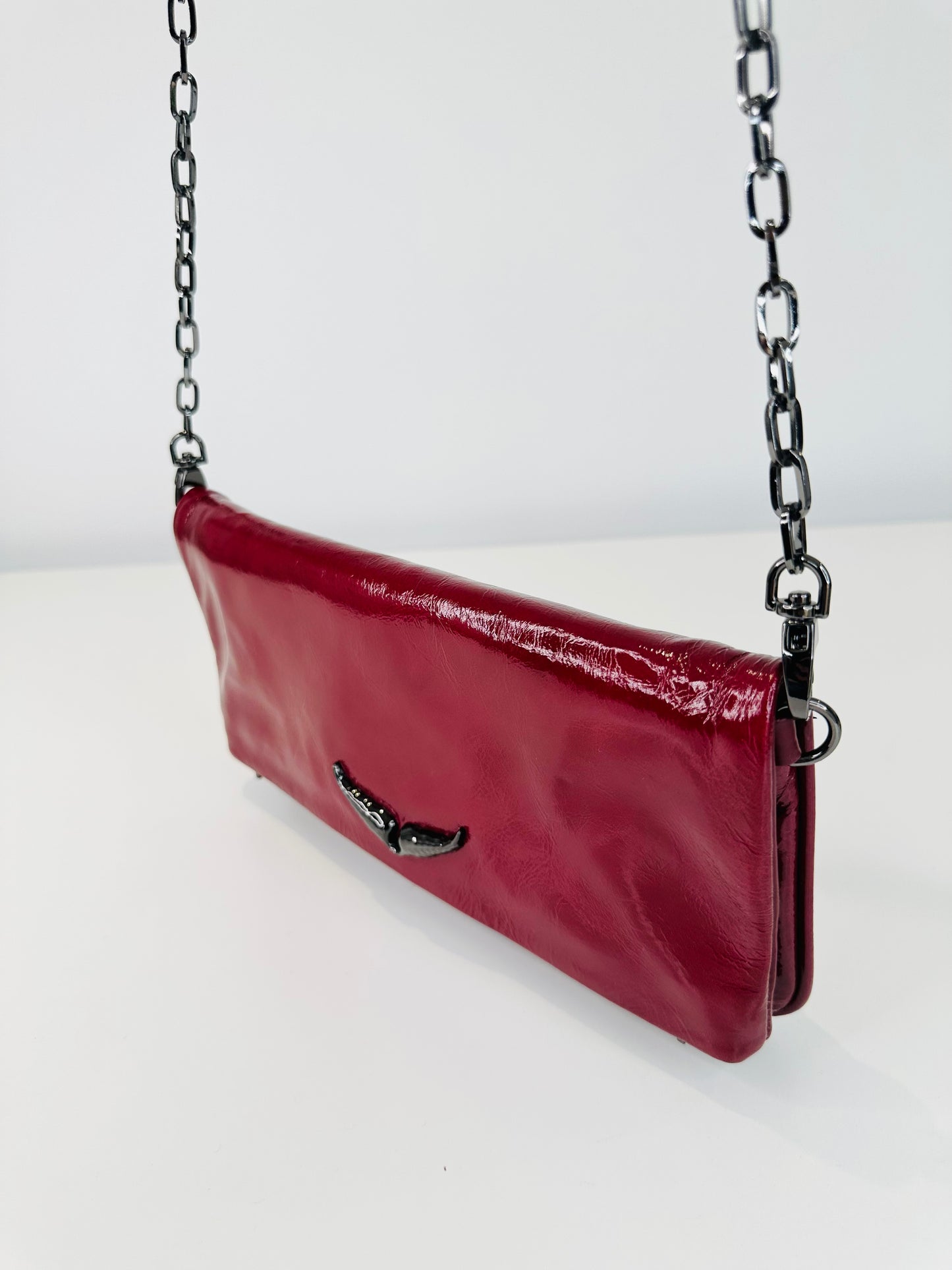 Patent Leather Rock Clutch