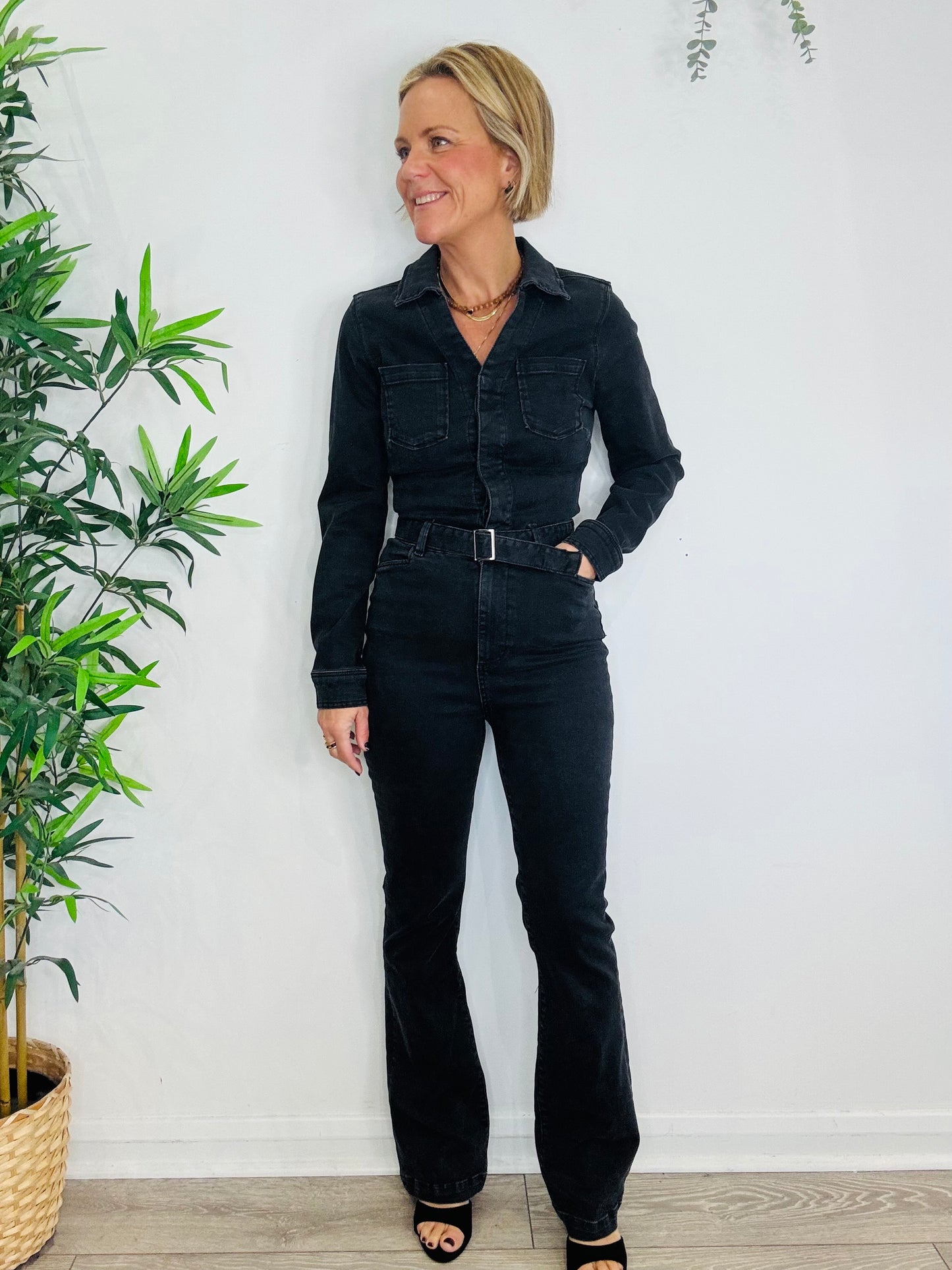 Denim Jumpsuit - Size 8