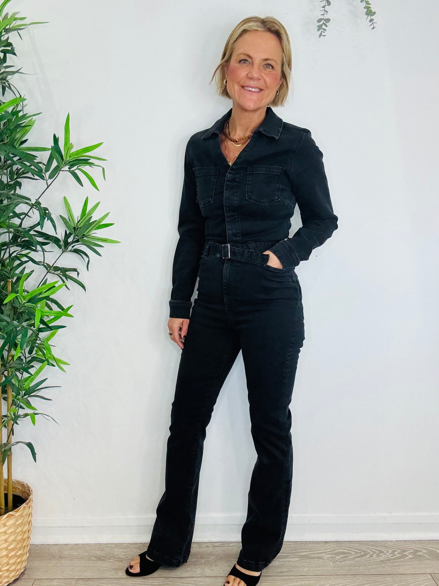 Denim Jumpsuit - Size 8