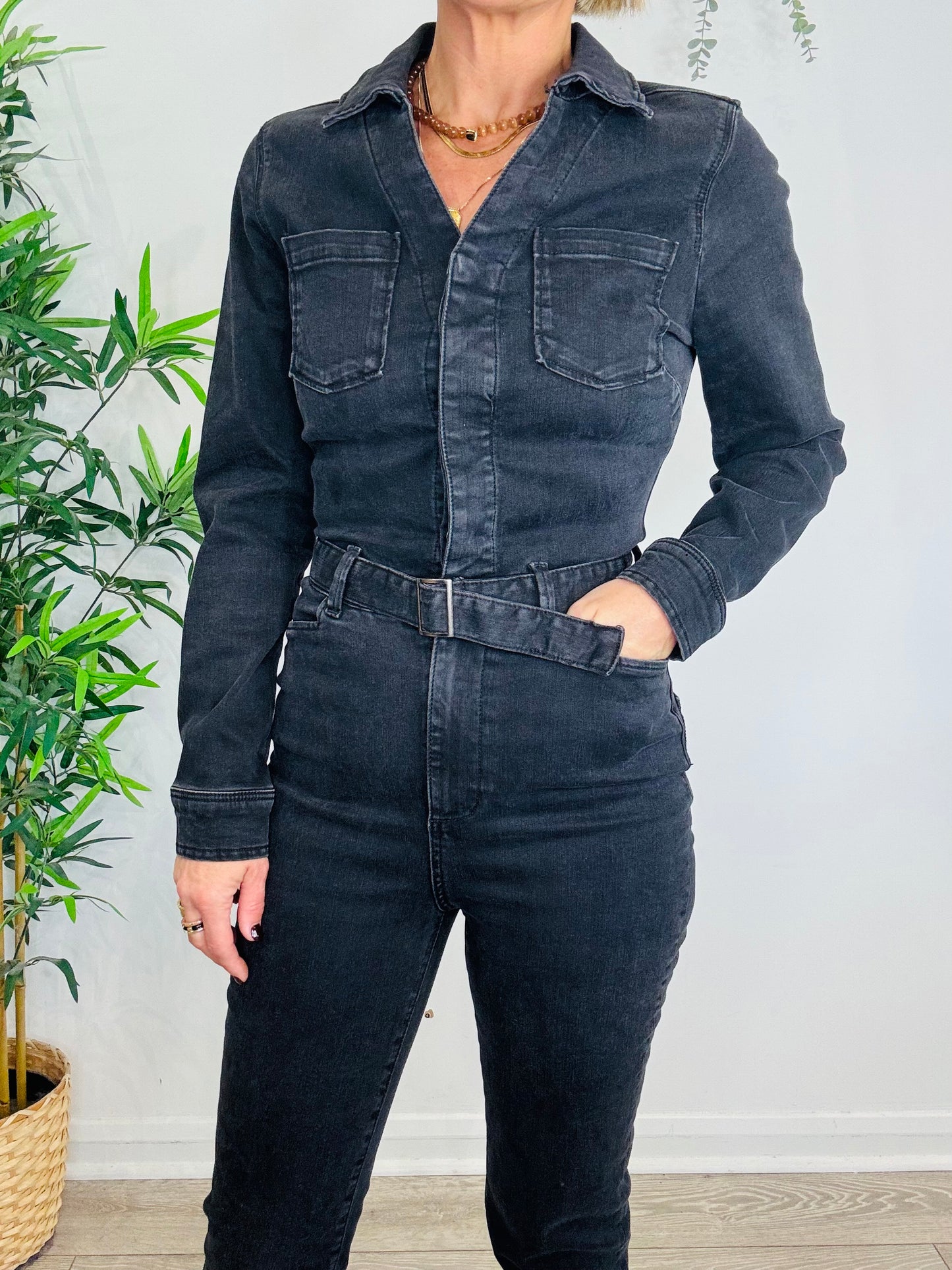 Denim Jumpsuit - Size 8