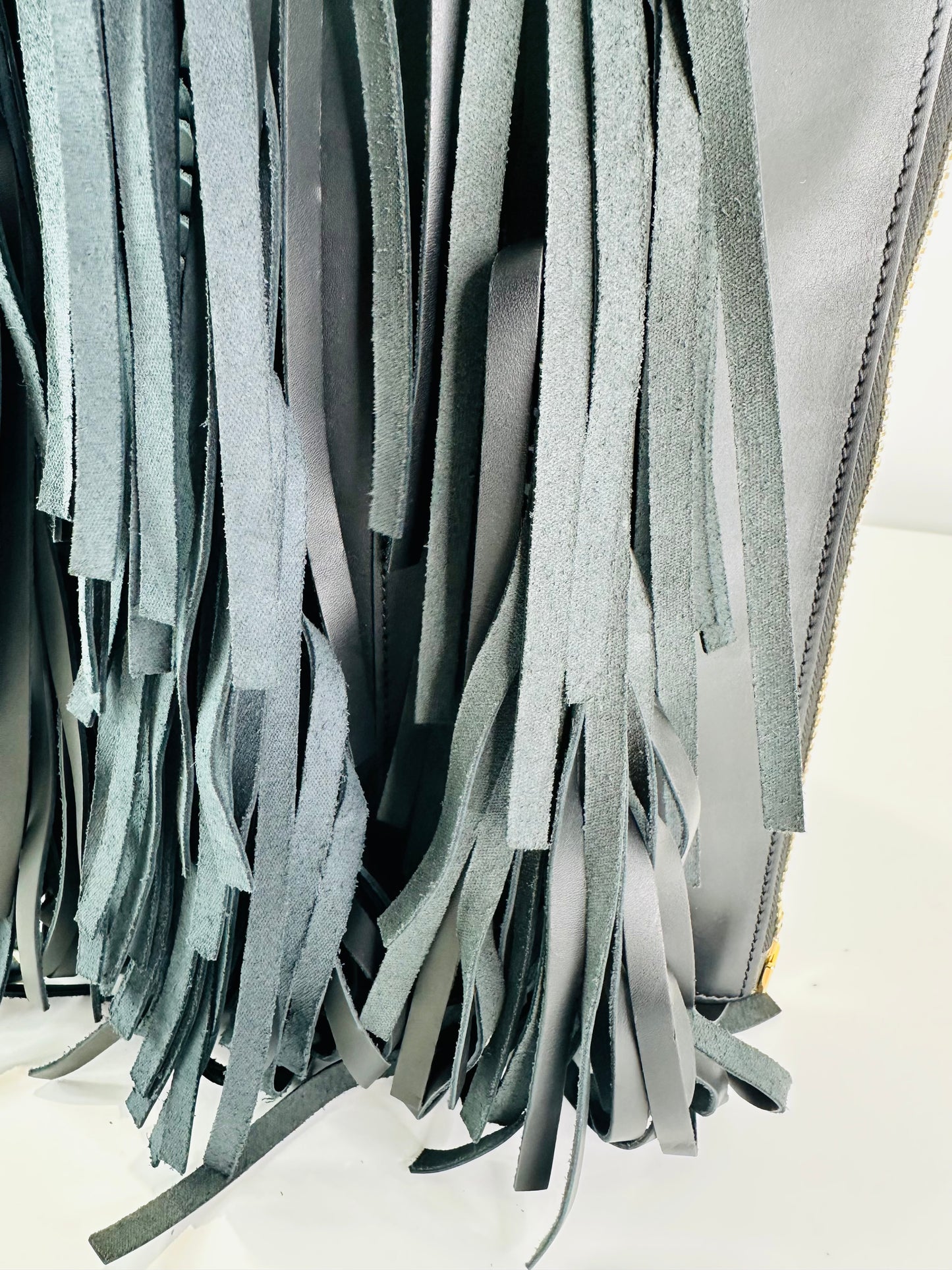Fringed Leather Tote
