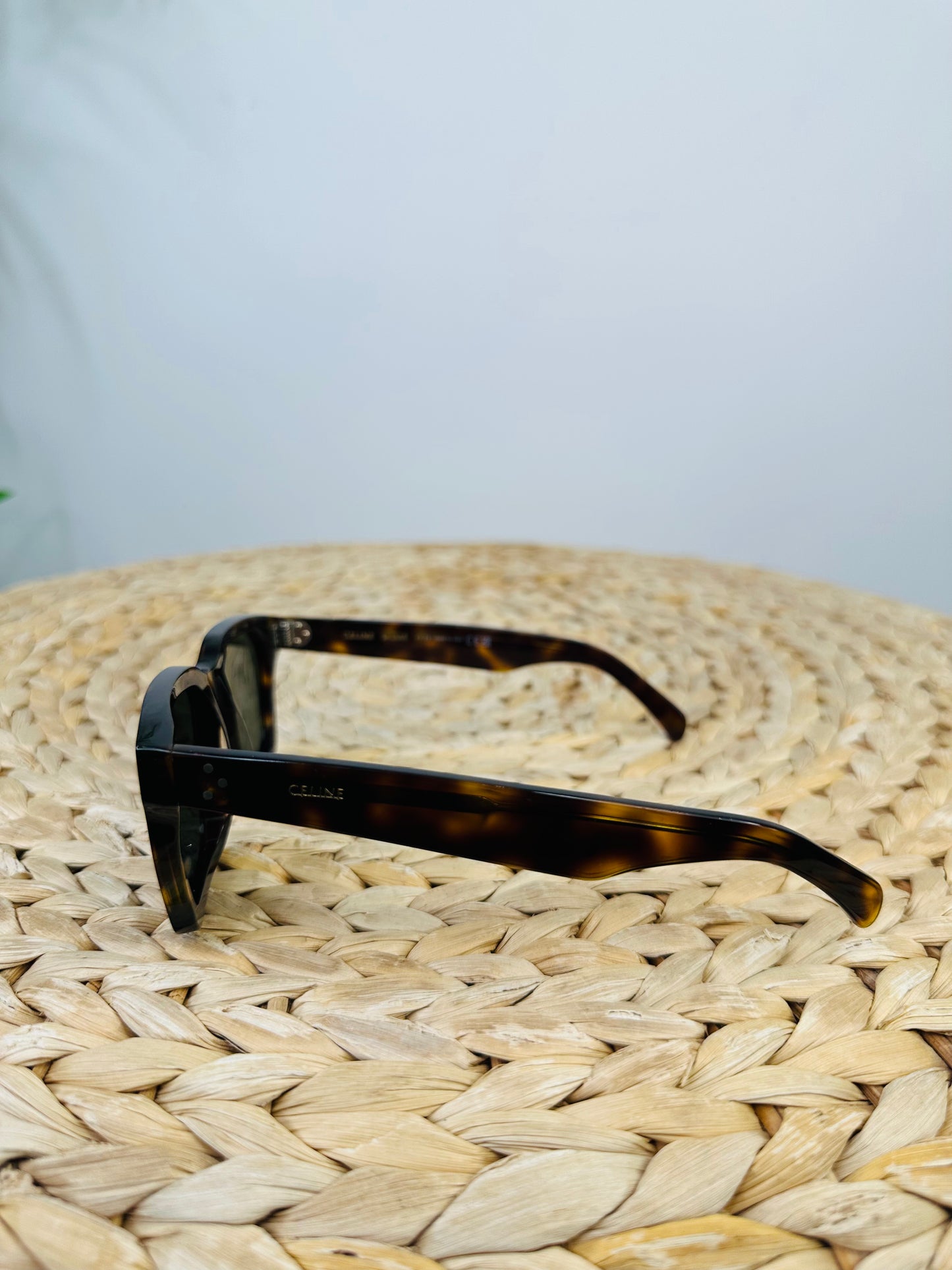Tortoiseshell Sunglasses With Crossbody Pouch