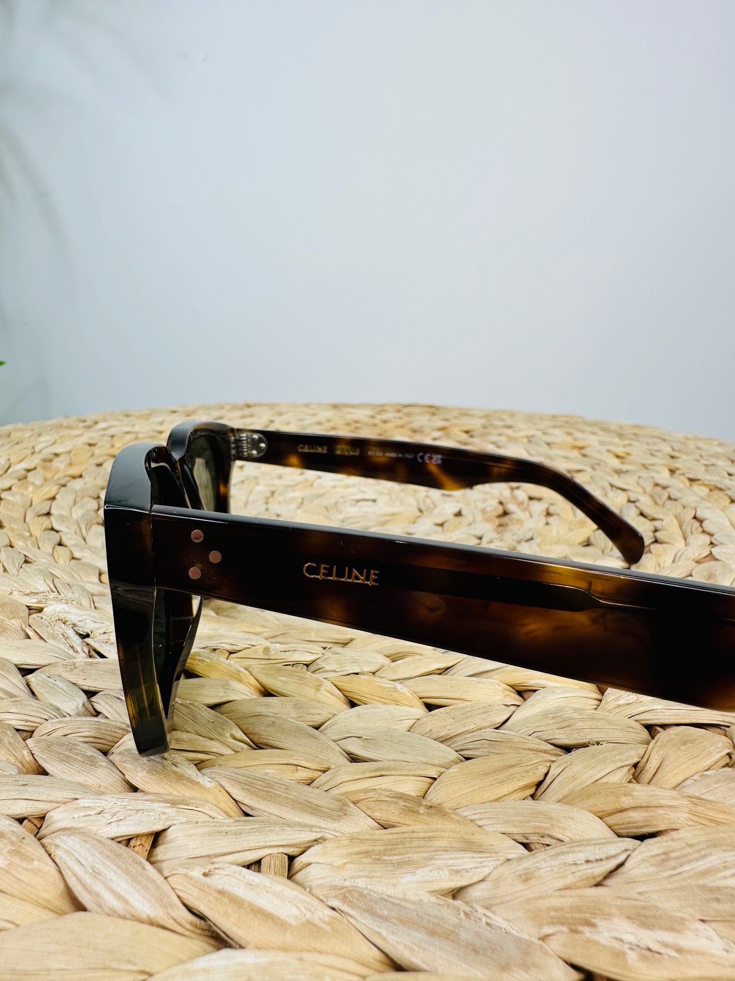 Tortoiseshell Sunglasses With Crossbody Pouch