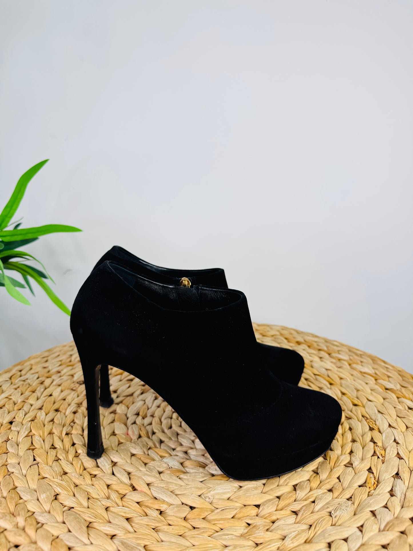 Suede Platform Boots - Size 39