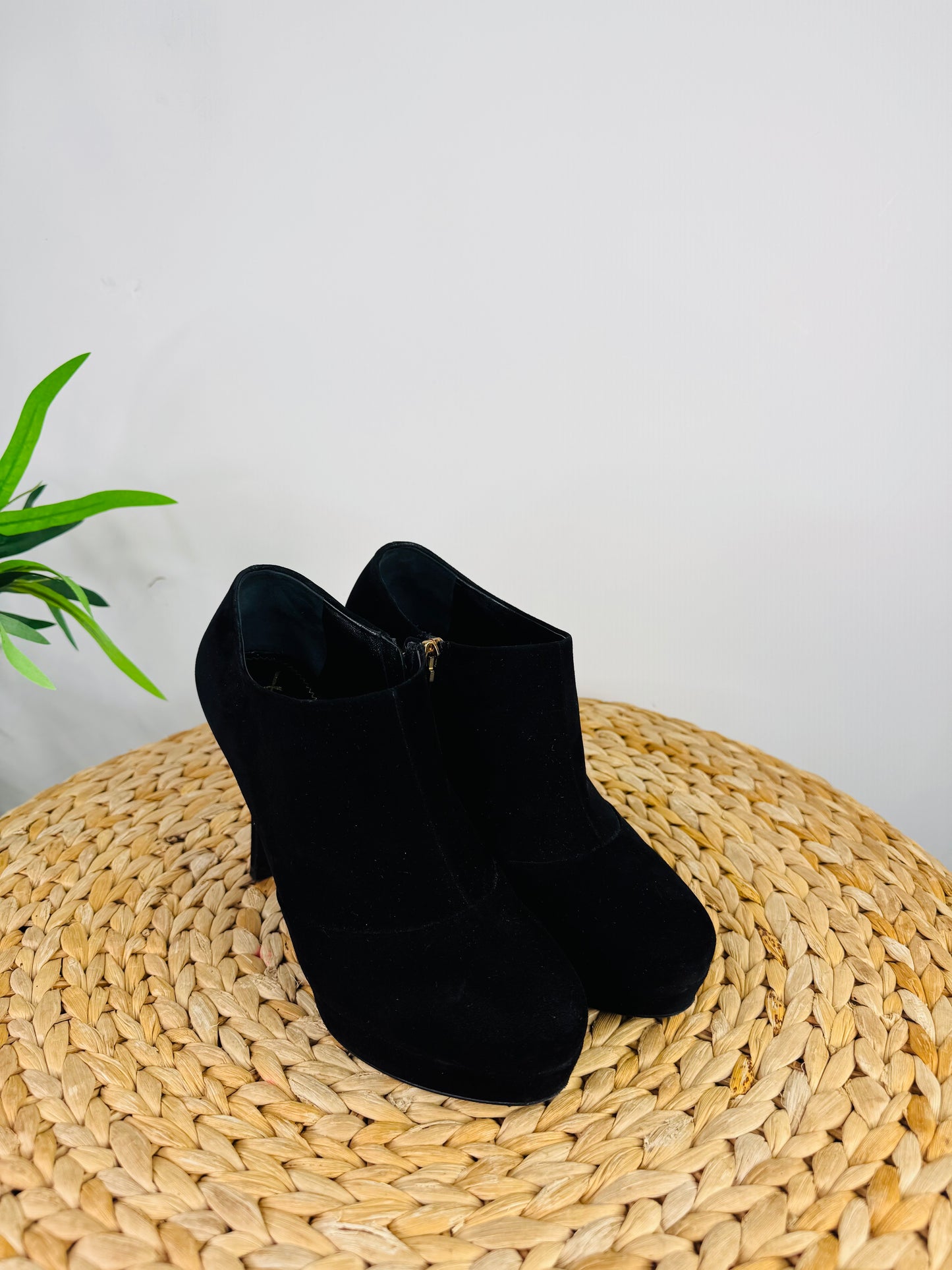 Suede Platform Boots - Size 39