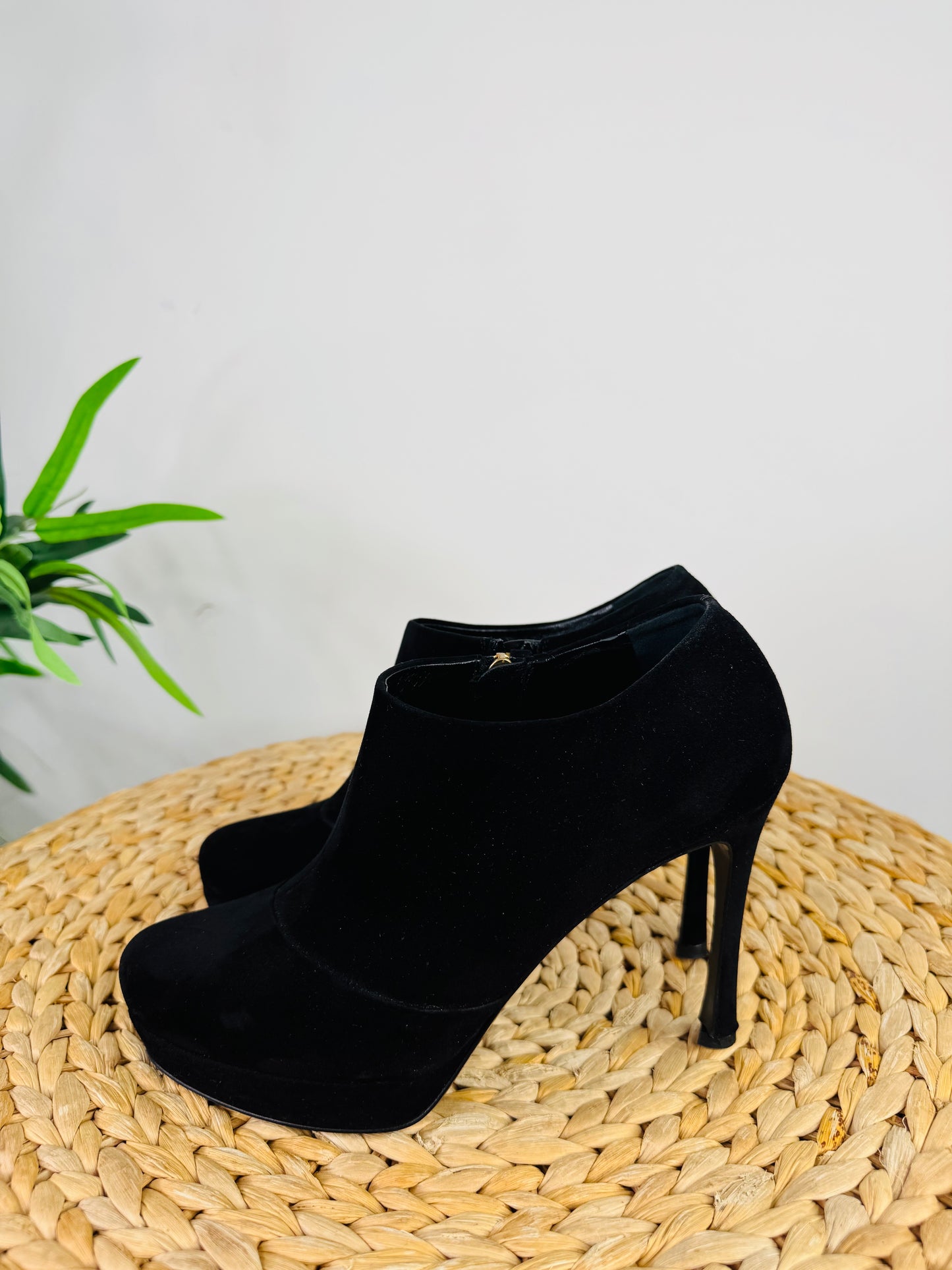 Suede Platform Boots - Size 39