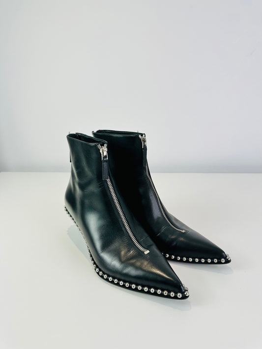 Studded Leather Boots - Size 37.5